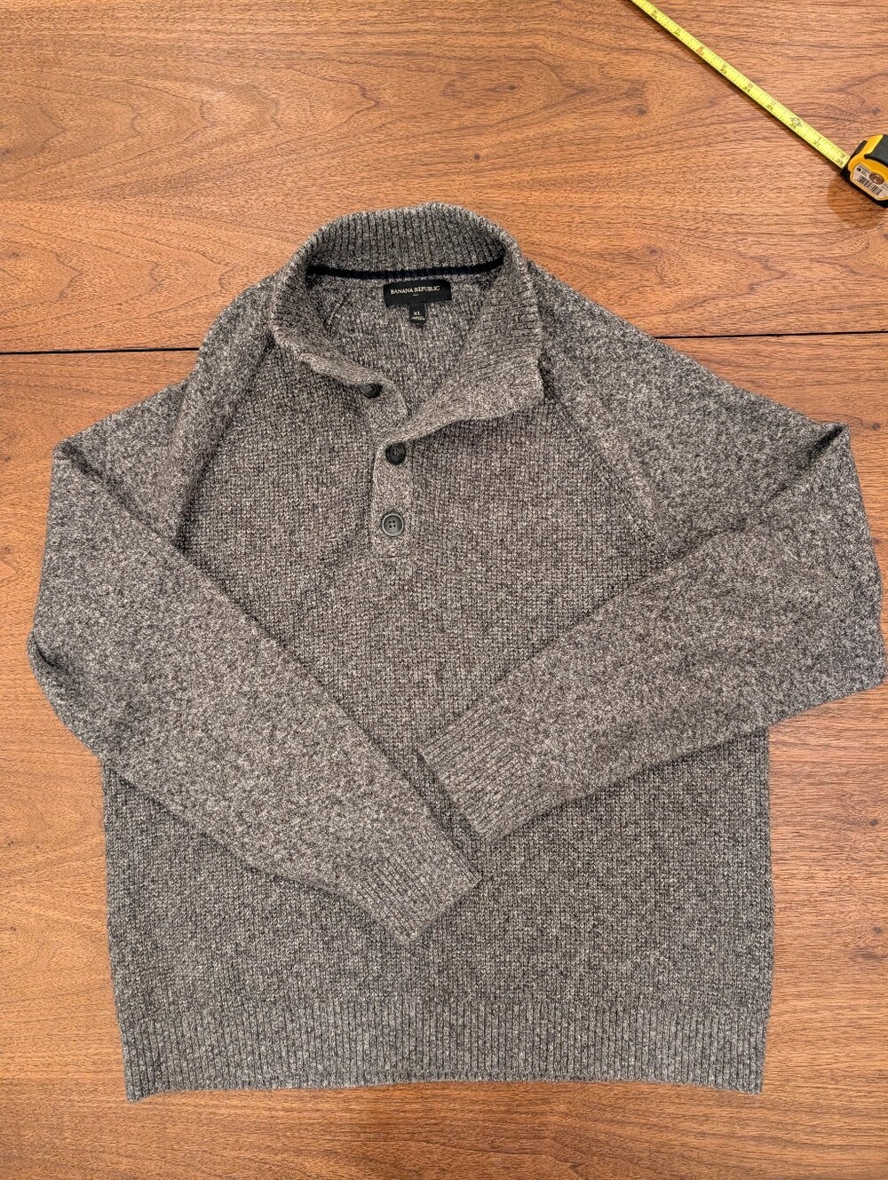 Banana Republic XL Grey Marled Funnel Neck Knit Pullover Sweater